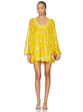 Alexis JULIETTE 裙子 revolve小众新款 黄色