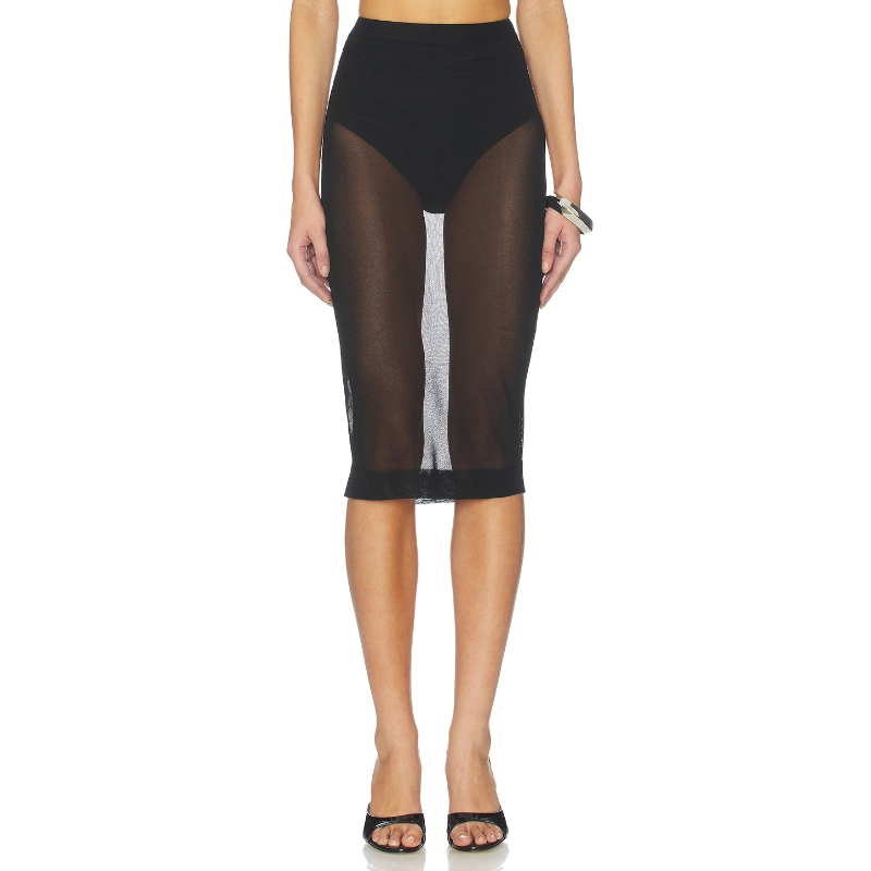 SEROYA LUCILLE 半身裙 黑色REVOLVE小众新款