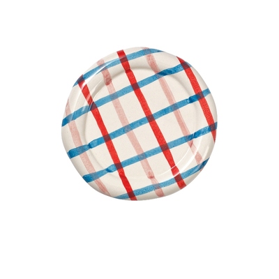 Damson Madder HAND PAINTED CHUBBY SAUCER 盘子 白色REVOLVE小