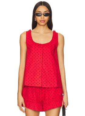 [春节穿搭]Damson Madder 上装 红色 y2k辣妹风REVOLVE小众