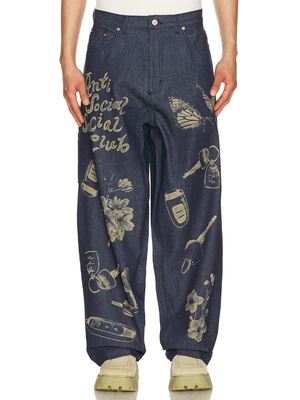 Anti Social Social Club LASER-ETCHED 牛仔裤 revolve小众新款