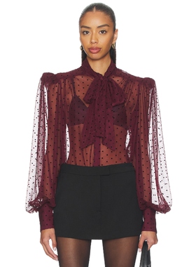 [春季新品]Rebecca Vallance BARBERA 上装 红色REVOLVE小众新款