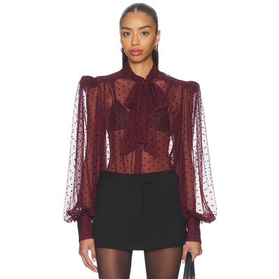 [春季新品]Rebecca Vallance BARBERA 上装 红色REVOLVE小众新款