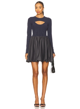 [冬季新品]AMUR MADELYN 连衣裙 暗蓝灰色 REVOLVE小众