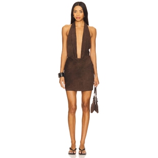 棕色REVOLVE小众新款 Understated 裙子 LIV Leather