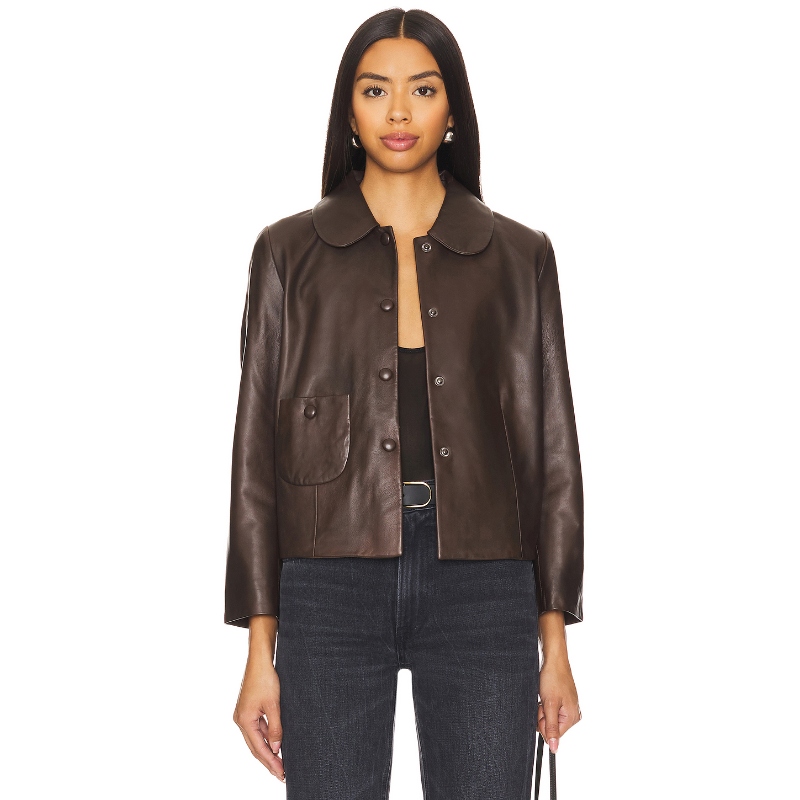 ba&sh MILOS 夹克 棕色 美式休闲风REVOLVE小众新款