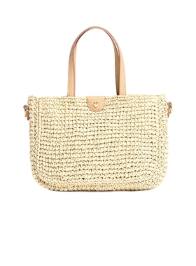 [冬季新品]Stoney Clover Lane复古风米色编织手提包REVOLVE