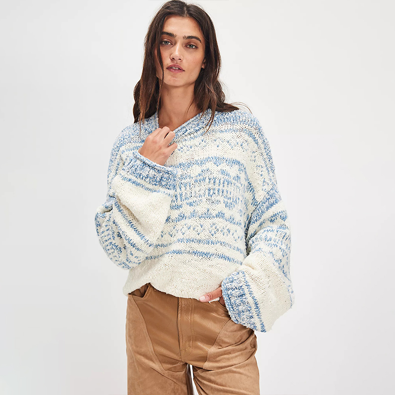 【海外直邮】Free People Dani Pattern Sweater 象牙白REVOLVE