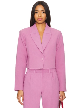 Amanda Uprichard REGGIE 短西装 粉色 老钱风REVOLVE小众新款