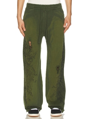 Affliction 运动长裤 橄榄色REVOLVE小众新款