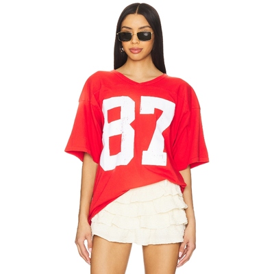 [春节穿搭]DAYDREAMER 87 OVERSIZED平针红色y2k辣妹风REVOLVE