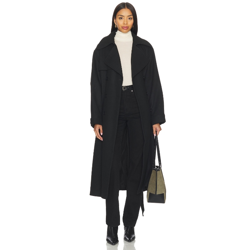 Steve Madden 思美登 ENORA 大衣 黑色 老钱风REVOLVE小众新款