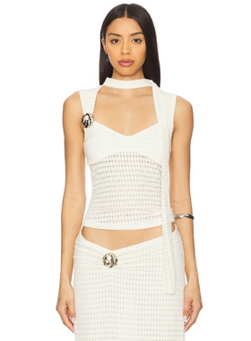 虞书欣同款LIONESS 吊带背心米色简约短款性感辣妹风上衣REVOLVE