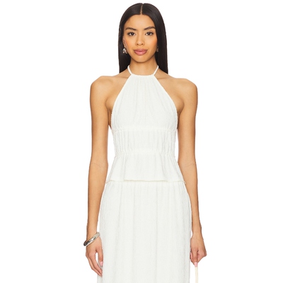 [春季新品]MORE TO COME MALINA 上装白色REVOLVE小众新款