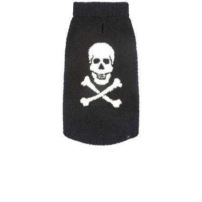 Barefoot Dreams CozyChic Skull And Bones Pet Sweater  黑色