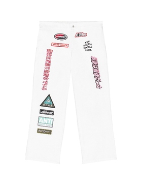 [冬季新品]Anti Social Social Club PATCHED长裤白色REVOLVE小众