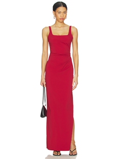 revolve小众新款 Bec 褶皱收腰长裙 DANTE Bridge