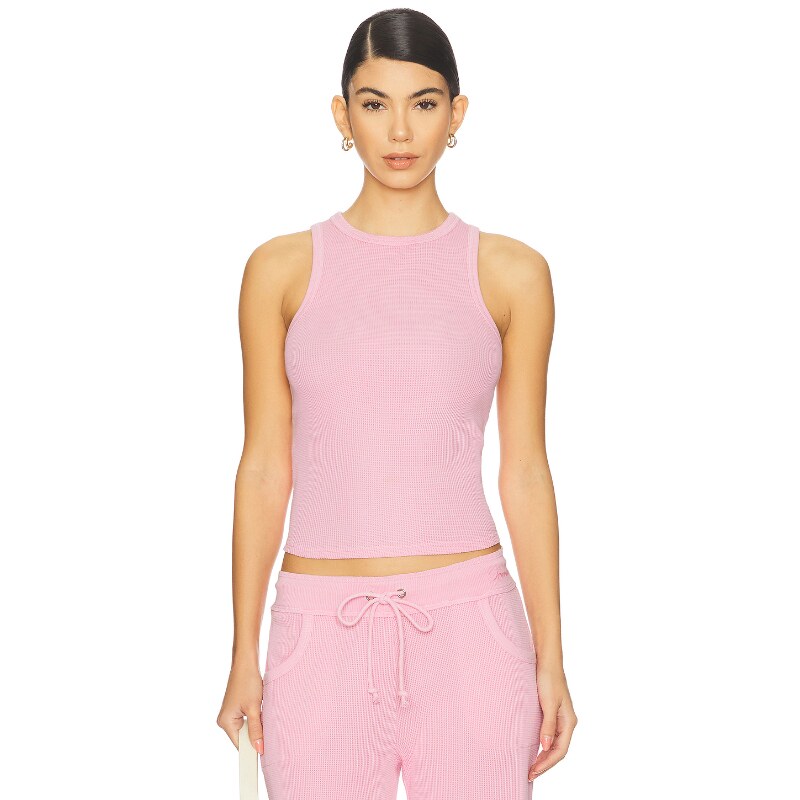 [秋冬新品]Frankies Bikinis粉色背心圆领甜美修身上装REVOLVE