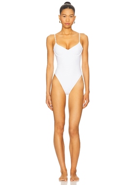 Tularosa JUNI 一件式泳装 白色 y2k辣妹风REVOLVE小众新款