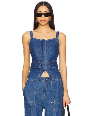 LNA JORDYN 上装 蓝色 y2k辣妹风REVOLVE小众新款