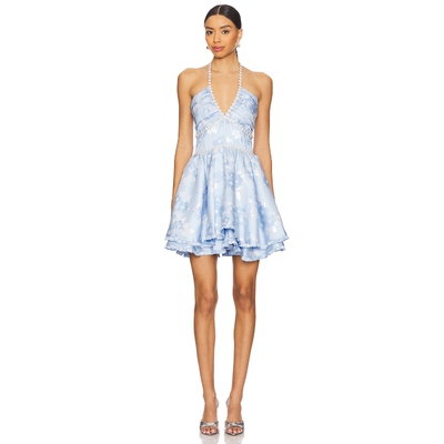 V. Chapman SAVANNAH 连衣裙 蓝色REVOLVE小众新款