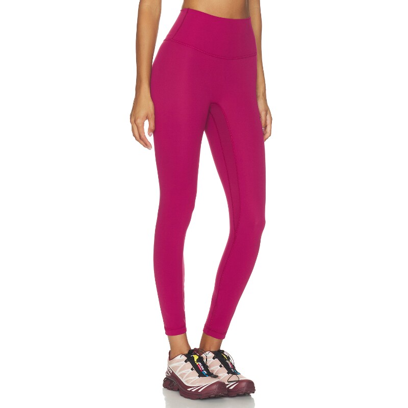 lululemon玫红色瑜伽裤运动风秋冬新品高腰修身长款打底裤REVOLVE