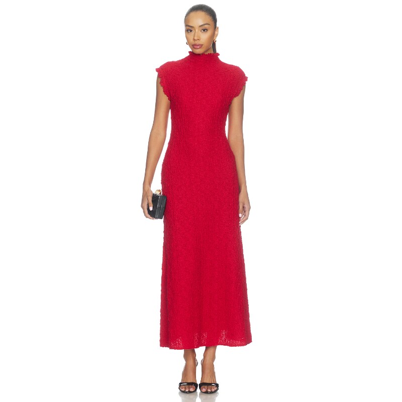 Proenza Schouler White Label红色连衣裙长裙早秋新品REVOLVE
