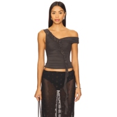 春季 BLAINE 新品 Bec Bridge 非对称上装 棕色REVOLVE小众