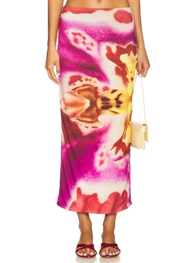 [冬季新品]Feners TU X MI 半身裙 桃紅色REVOLVE小众