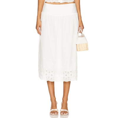 MORE TO COME CASSANDRA 半身裙 白色REVOLVE小众新款