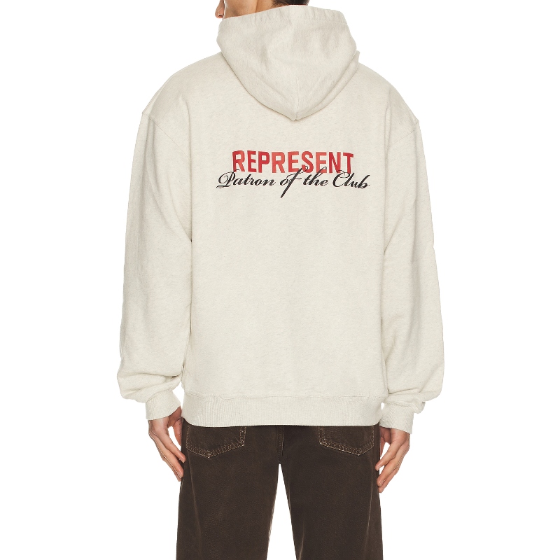 REPRESENT PATRON OF THE CLUB 连帽衫 奶油色REVOLVE小众新款