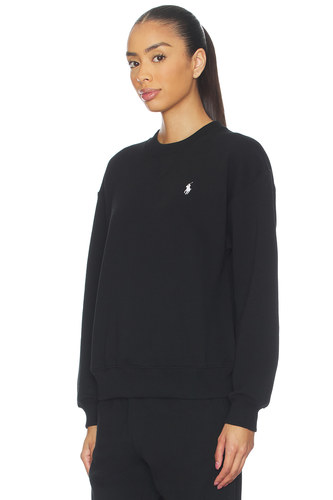 早秋新品Polo Ralph Lauren 圆领运动衫 黑色老钱风REVOLVE新款