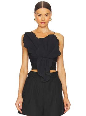 Acler TOP 无袖上装 黑色 y2k辣妹风REVOLVE小众新款