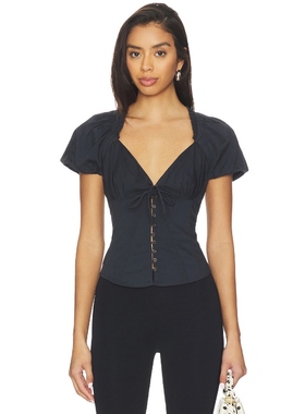 [海外直邮]Free People SUMMER 衬衫 黑色 基础易搭内搭REVOLVE小