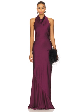 Nookie PENELOPE 长裙 酒红色REVOLVE小众新款