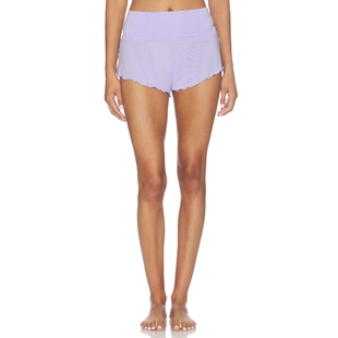 Negative Underwear浅紫裤装荷叶边甜美风早秋新品短裤REVOLVE