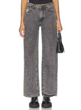 [冬季新品]One Teaspoon JACKSON 阔腿黑色美式复古风REVOLVE小众