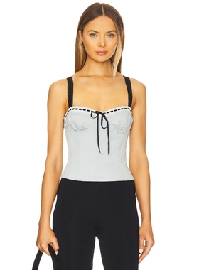 With Jean RYDER 上装 蓝色 y2k辣妹风REVOLVE小众新款