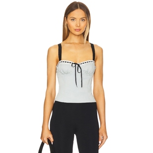 With Jean RYDER 上装 蓝色 y2k辣妹风REVOLVE小众新款