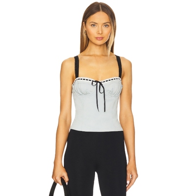 With Jean RYDER 上装 蓝色 y2k辣妹风REVOLVE小众新款