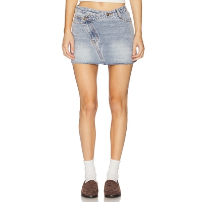 [冬季新品]LIONESS MOSS MINI 半身裙 蓝色性感风REVOLVE小众