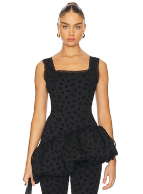 For Love & Lemons CLAIRA 上装 黑色y2k辣妹风REVOLVE