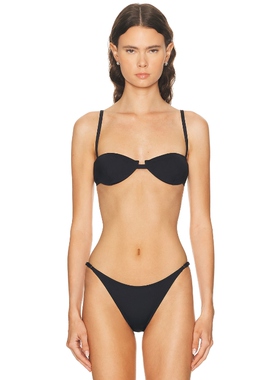 St. Agni 比基尼文胸上装 黑色REVOLVE小众新款