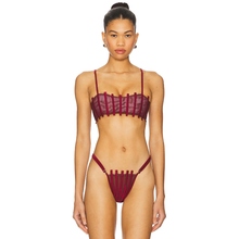 AMOR MIA 比基尼文胸上装 酒红色 y2k辣妹风REVOLVE小众新款