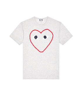 COMME des GARCONS PLAY  CDG 川久保玲心商标夏季T恤REVOLVE小众
