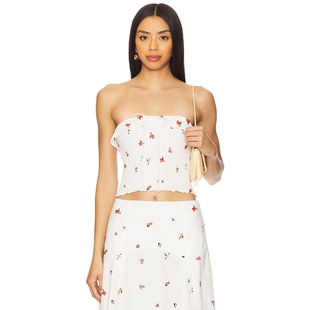 NIKKI Striped 上装 白色 Solid y2k辣妹风REVOLVE新款