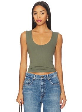 [海外直邮]Free People CLEAN LINES 紧身运动背心 绿色 基础易搭