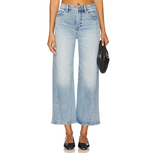 [冬季新品]PISTOLA KYRA美式风浅蓝色阔腿牛仔裤REVOLVE