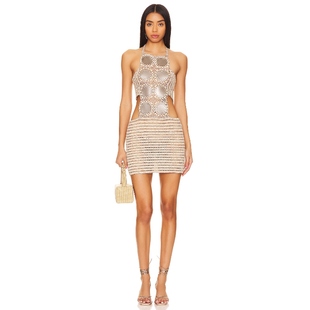 Cut Out 小众新款 Mini Side Beachy Crochet Dressrevolve时尚