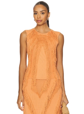 Ulla Johnson Bonnie Sleeveless Knit Top 橘红色 y2k辣妹风REVO